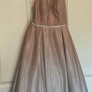 Joules and Cleo Pink Shimmer Ombré Gown